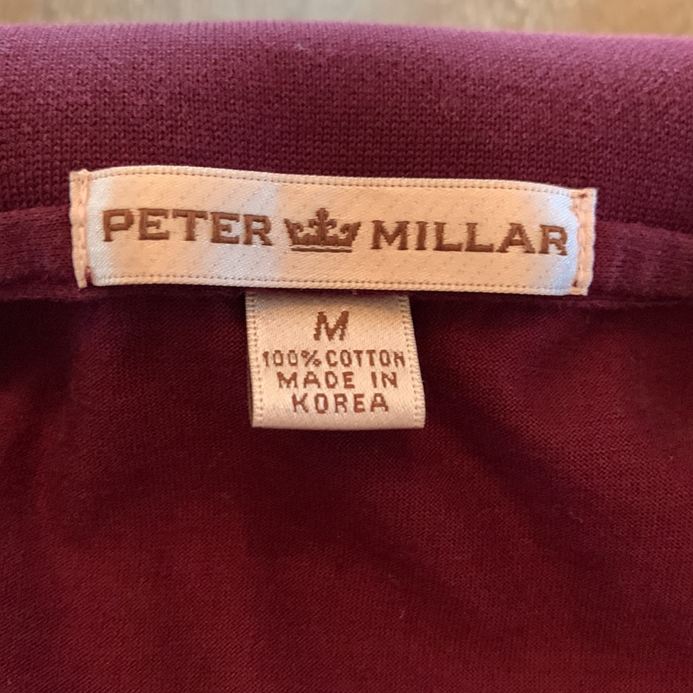 Peter Millar Medium Burgundy/Maroon Polo - Picture 2 of 6
